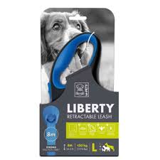 LIBERTY Dog Retractable Leash Blue - L / Blue - Black Dog Panamá