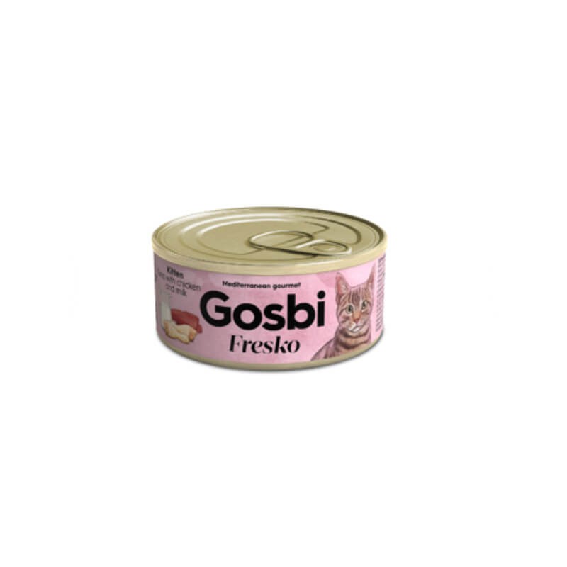 GOSBI FRESKO CAT TUNA, CHICKEN & MILK KITTEN 70G - Black Dog Panamá