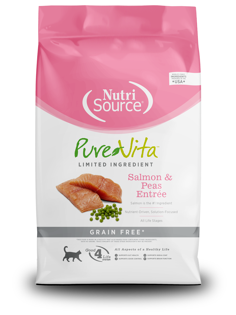 NUTRI SALMON & PEAS ENTREE CAT 4 LB - Black Dog Panamá