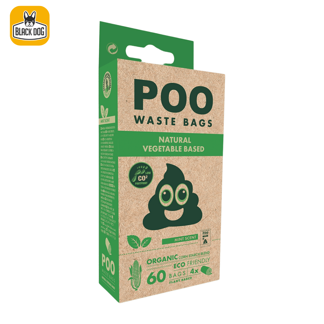 POO Dog Waste Bags (60 bags) - MINT - Black Dog Panamá