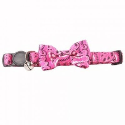 PAWISE CAT COLLAR W/BOWKNOT PINK - Black Dog Panamá