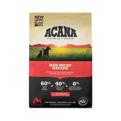 Acana Heritage Red Meats Alimento con Carnes Rojas para Perros - Todas las Razas - Sin Cereales - 25 lb