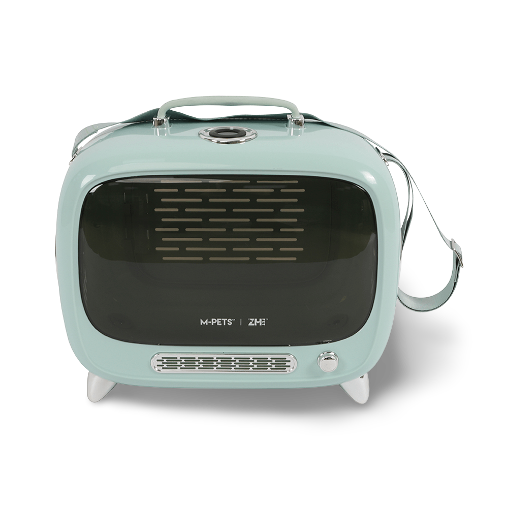 SIXTIES TV Pet Carrier - Blue - Black Dog Panamá