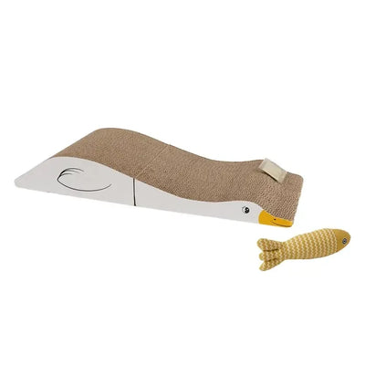 Rascador Plegable de Ganso con Juguete de Pez 70×24 cm - Black Dog Panamá