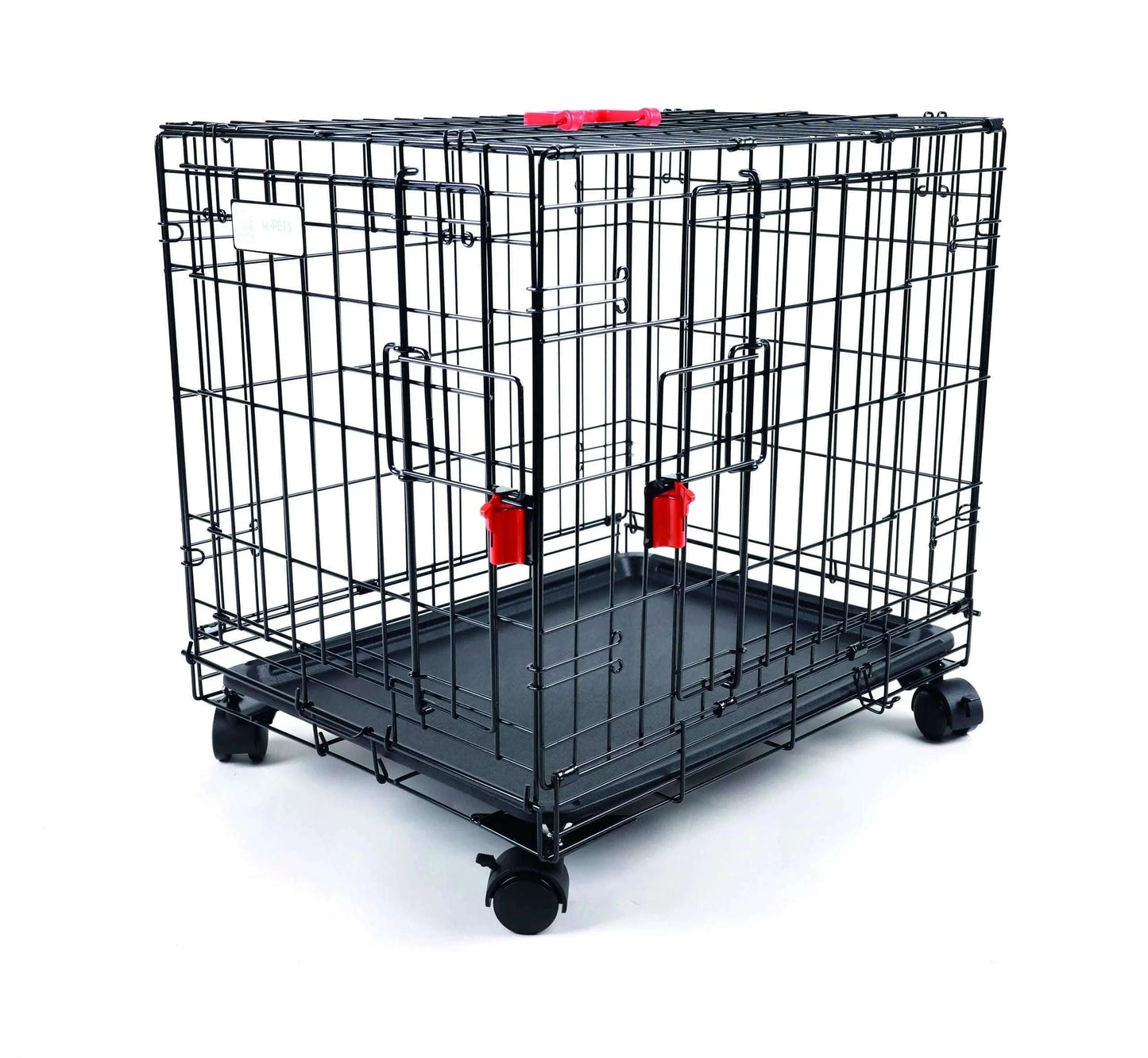 VOYAGER Wire Crate - 2 doors XL with Wheels patented SECURO lock - Black Dog Panamá