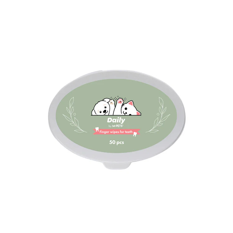 MPets Daily Finger Wipes Dientes Doble Cara – 50 pcs
