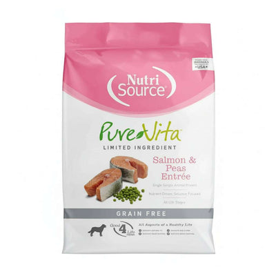 NutriSource Salmon & Peas Alimento con Salmón y Guisantes para Perros - Todas las Razas - Sin Cereales - 25 lb Black Dog Panamá