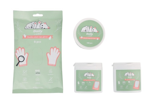 M-pets Daily Double-sided Wipe Gloves - 6 Pcs