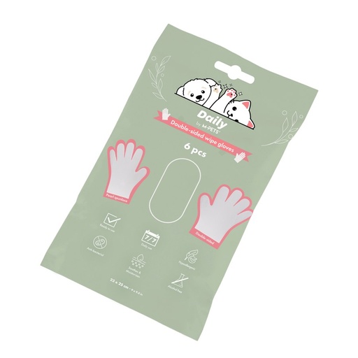 M-pets Daily Double-sided Wipe Gloves - 6 Pcs