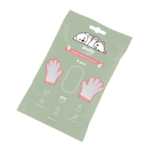 M-pets Daily Double-sided Wipe Gloves - 6 Pcs