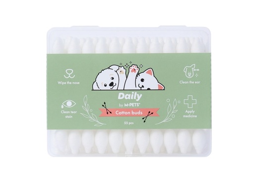 M-pets Daily Pet Cotton Buds 10.8 X 8.7 X 4cm - 55 Pcs
