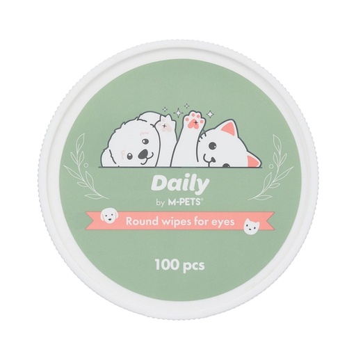 M-pets Daily Round Wipes For Eyes 100 Pcs