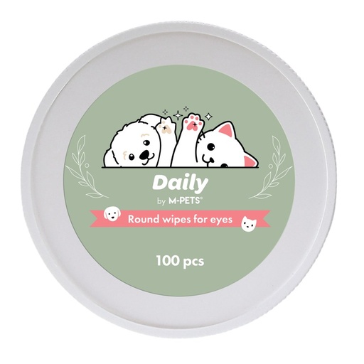 M-pets Daily Round Wipes For Eyes 100 Pcs