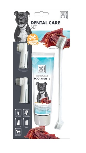 M-pets Dental Care Set - Beef Flavor Toothpaste Kit