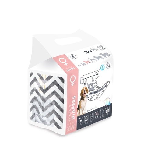 M-pets Diapers - Female Dog - M