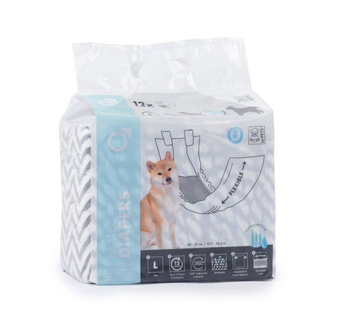 M-pets Diapers - Male Dog - L