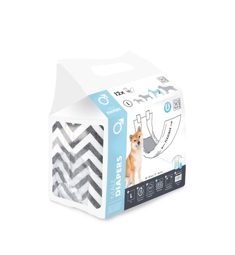 M-pets Diapers - Male Dog - L