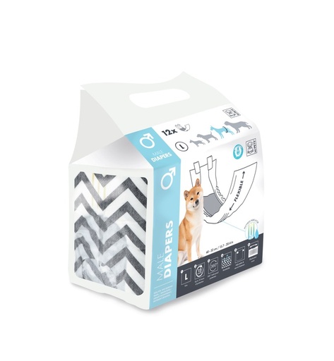 M-pets Diapers - Male Dog - L