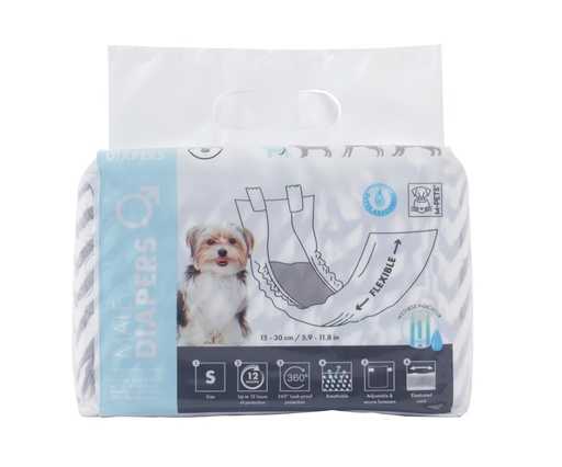 M-pets Diapers - Male Dog - S