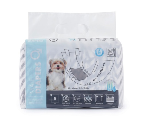 M-pets Diapers - Male Dog - S