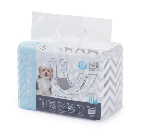 M-pets Diapers - Male Dog - S