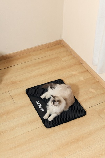 M-pets Duplex Cat Litter Mat - Horizontal Black