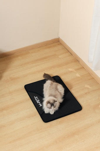 M-pets Duplex Cat Litter Mat - Horizontal Black
