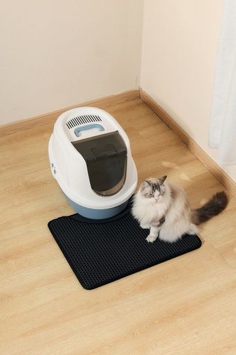 M-pets Duplex Cat Litter Mat - Horizontal Black