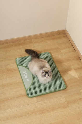 M-pets Duplex Cat Litter Mat - Horizontal Green