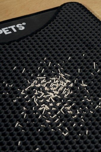 M-pets Duplex Cat Litter Mat - Vertical Black