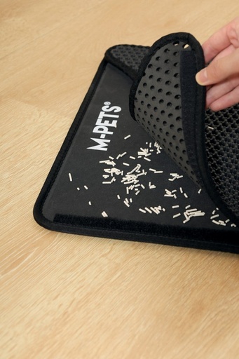 M-pets Duplex Cat Litter Mat - Vertical Black