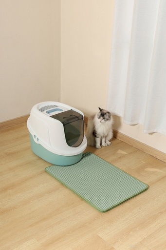 M-pets Duplex Cat Litter Mat - Vertical Green