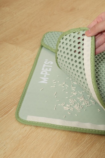 M-pets Duplex Cat Litter Mat - Vertical Green