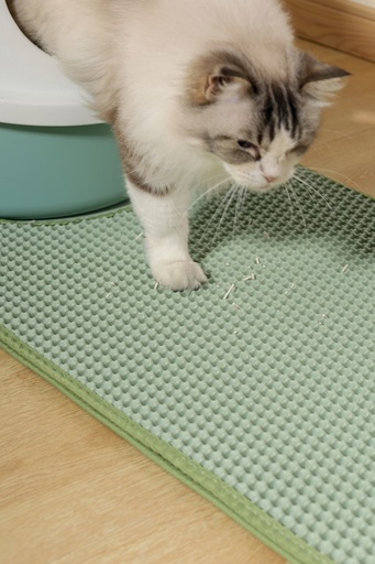 M-pets Duplex Cat Litter Mat - Vertical Green