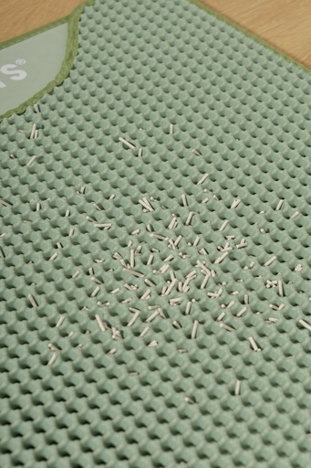 M-pets Duplex Cat Litter Mat - Vertical Green