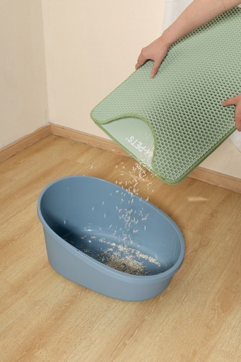 M-pets Duplex Cat Litter Mat - Vertical Green