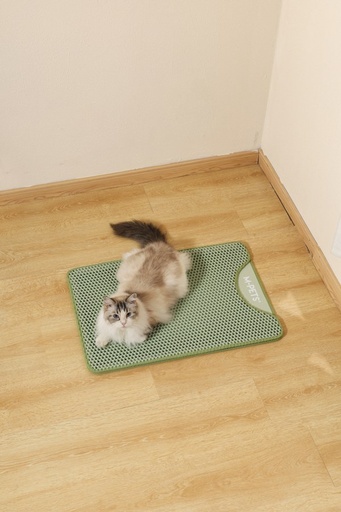 M-pets Duplex Cat Litter Mat - Vertical Green