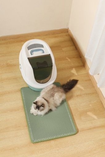 M-pets Duplex Cat Litter Mat - Vertical Green