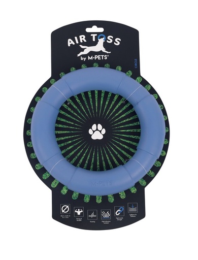 M-pets Air Toss Dog Floating Toy Circle - Blue