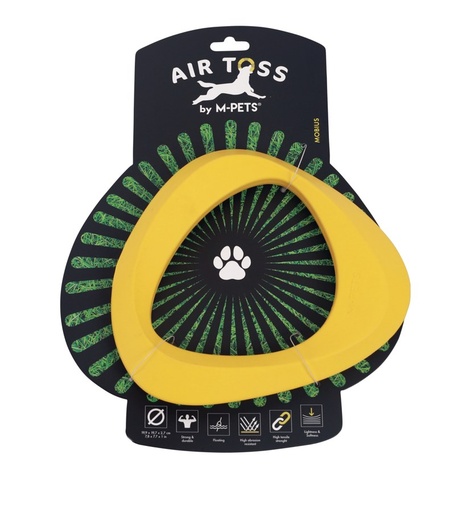 M-pets Air Toss Dog Floating Toy Mobius - Gyellow