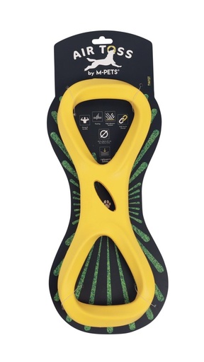M-pets Air Toss Dog Floating Toy Twist - Yellow
