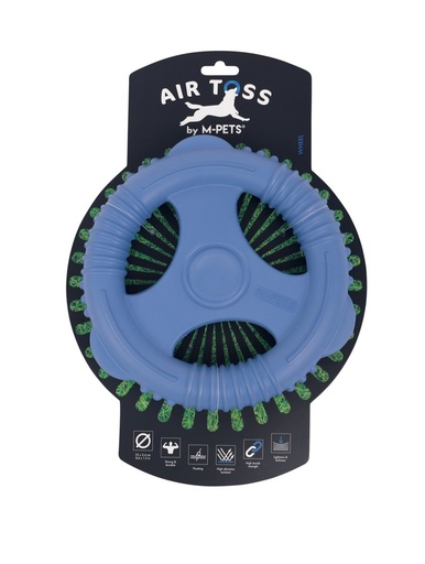 M-pets Air Toss Dog Floating Toy Wheel - Blue