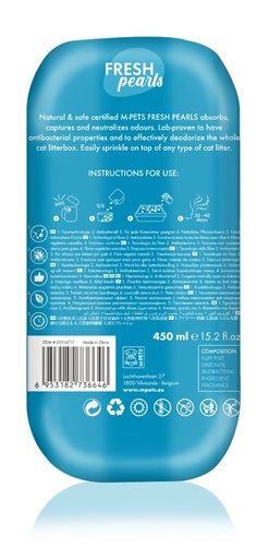 M-pets Fresh Pearls Natural Cat Litter Deodoriser - Ocean 450ml