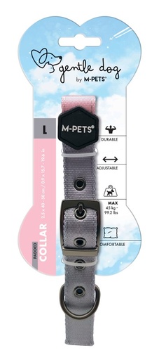 M-pets Gentle Dog Padded Collar L Pink