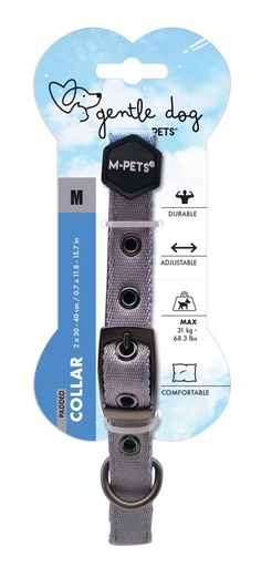 M-pets Gentle Dog Padded Collar M Blue