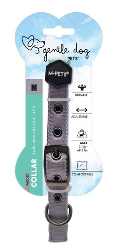 M-pets Gentle Dog Padded Collar M Green