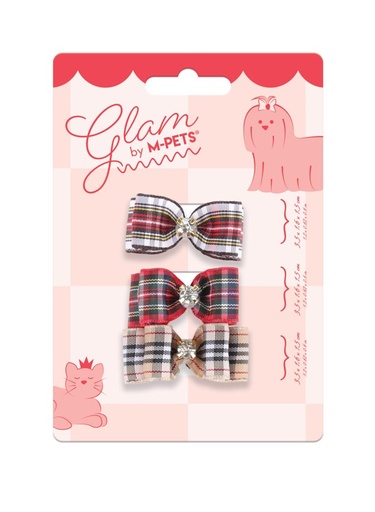 M-pets Glam Hair Accessories For Pets Rubber Band Red