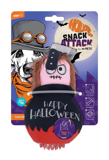 M-Pets Halloween Snack Attack Dog Toy - Cauldron