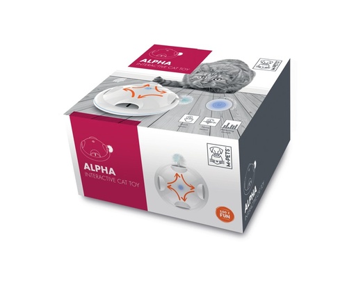 M-pets Alpha Interactive Cat Toy - White