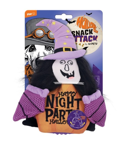 M-Pets Halloween Snack Attack Dog Toy - Witch